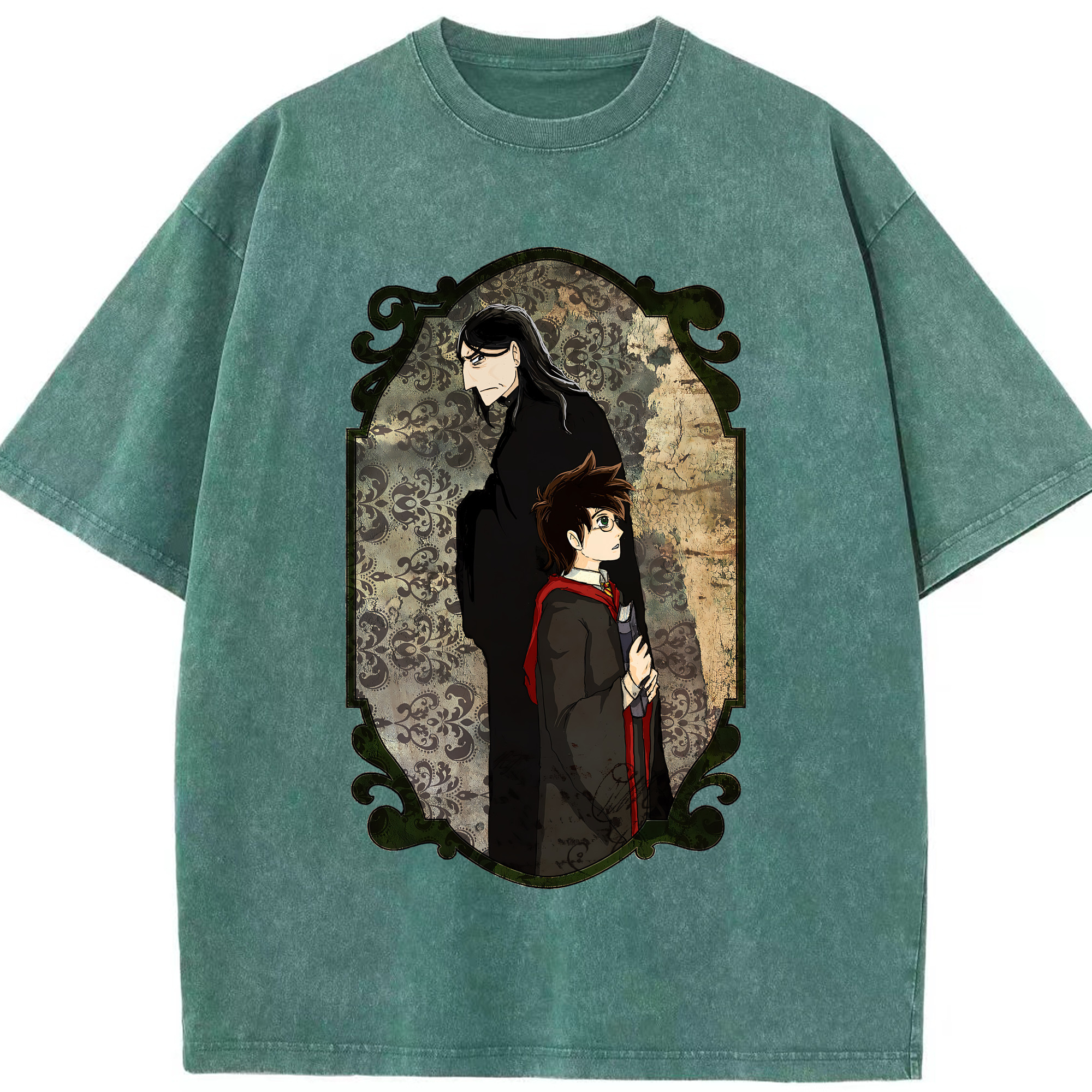 （画像用） Harry Potter ハリー・ポッターシリーズ 綿100% ヴィンテージ風 半袖Tシャツ（フロントプリント）